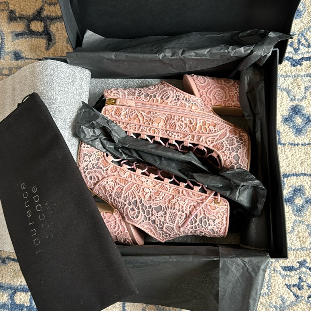 Laurence Dacade Nelly Pink Lace Bootie 36.5